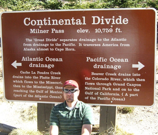 Chris Bessert at the Continental Divide, Rocky Mountain National Park, Colorado