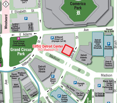 GVSU Detroit Center Map (closeup)