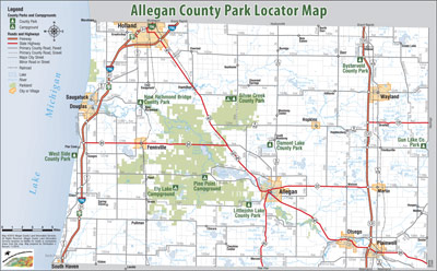 Allegan County Parks Locator Map