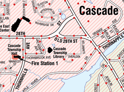 Cascade Township Fire Department Basemap (closeup)