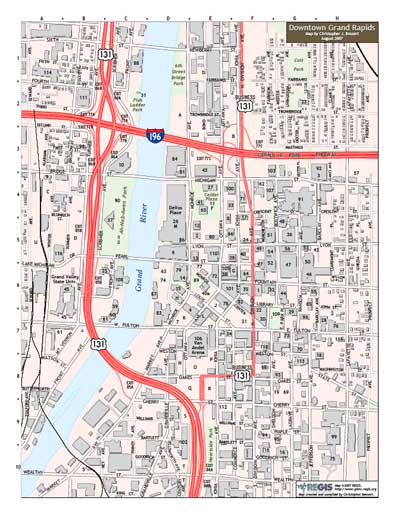 Downtown Grand Rapids Map