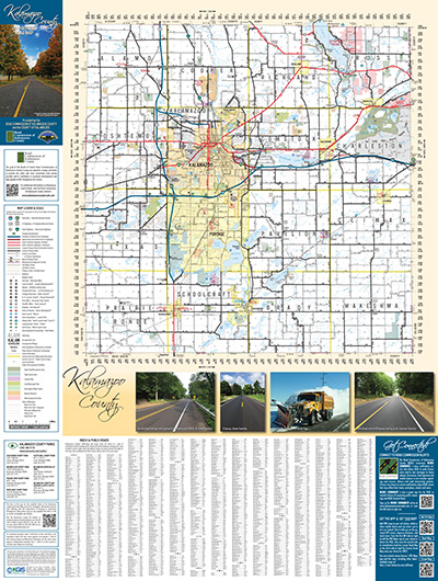 Kalamazoo County Official Road Map 2016, front thumbnail