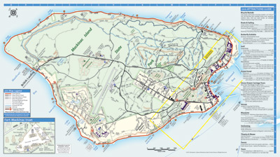 Official Mackinac Island Toursim Bureau Map 2012, front overview