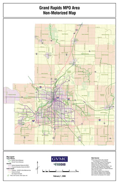 Grand Rapids MPO Area Non-Motorized Map
