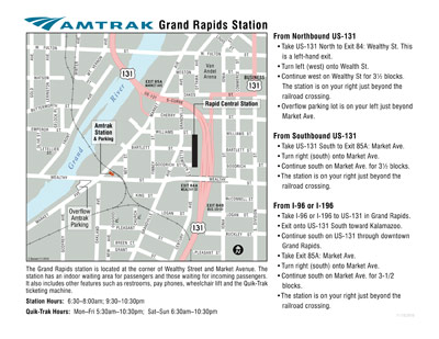 Grand Rapids Amtrak Station Map (overview)